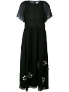 Chloé Flower Appliqué Dress - Black
