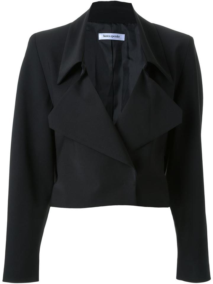 Bianca Spender 'elsa' Jacket, Women's, Size: 8, Black, Nylon/spandex/elastane/wool