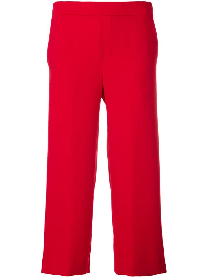 P.a.r.o.s.h. Cropped Wide-leg Trousers - Red