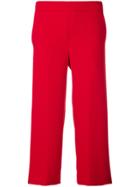 P.a.r.o.s.h. Cropped Wide-leg Trousers - Red