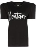 Montana X Montana Logo Print Padded Shoulder T-shirt - Black