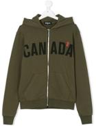 Dsquared2 Kids Canada Print Hoodie - Green
