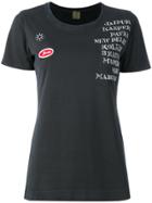 Mr & Mrs Italy Embellished Print Patch T-shirt - Black