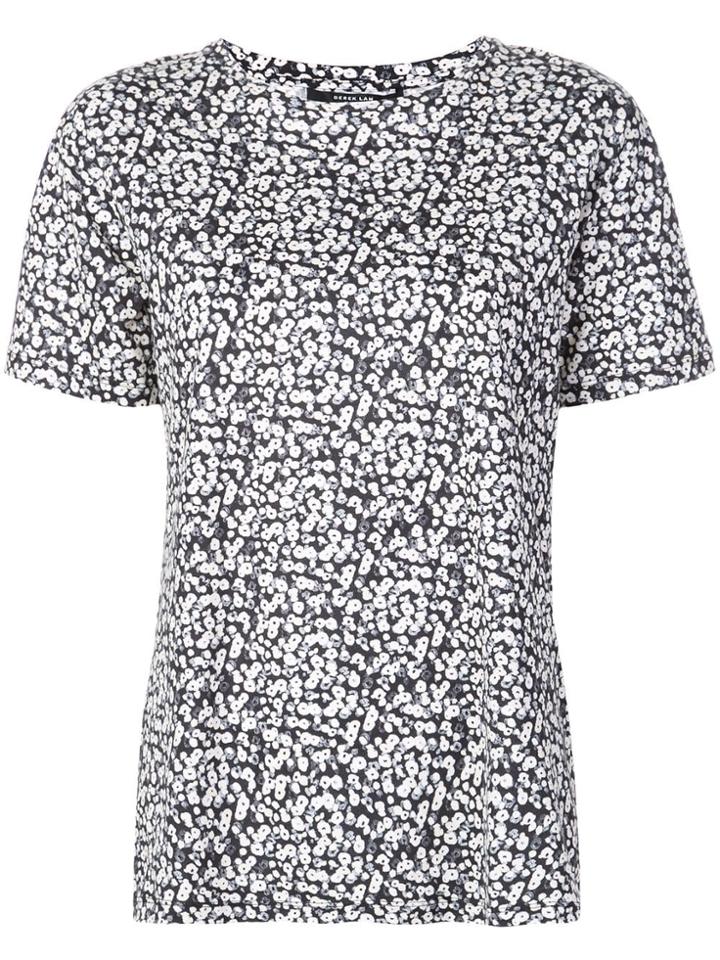 Derek Lam Poppy Print Cotton Jersey T-shirt - Black