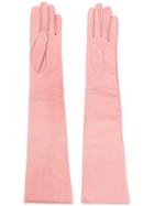 Manokhi Long Gloves - Pink & Purple