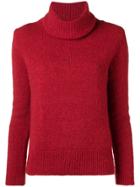 Blugirl Roll-neck Fitted Sweater - Red