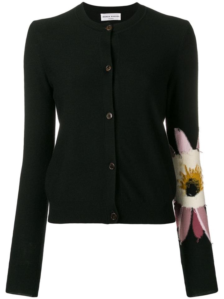 Sonia Rykiel Flower Sleeve Cardigan - Black