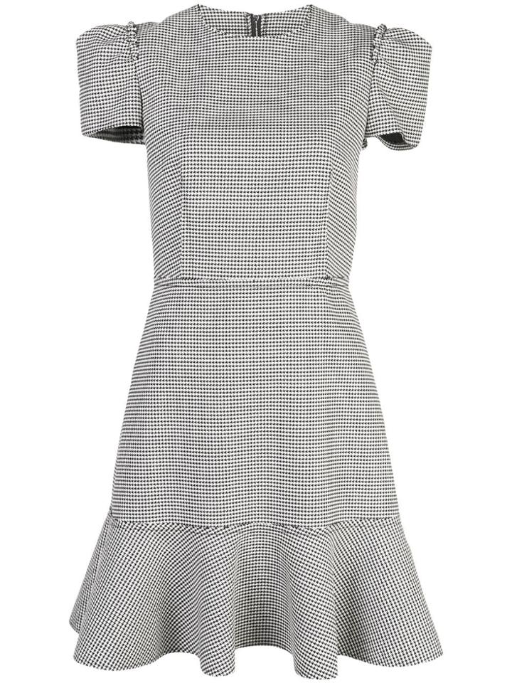 Jason Wu Checked Flared Dress - Black