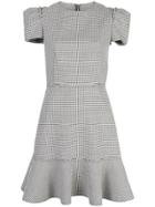 Jason Wu Checked Flared Dress - Black