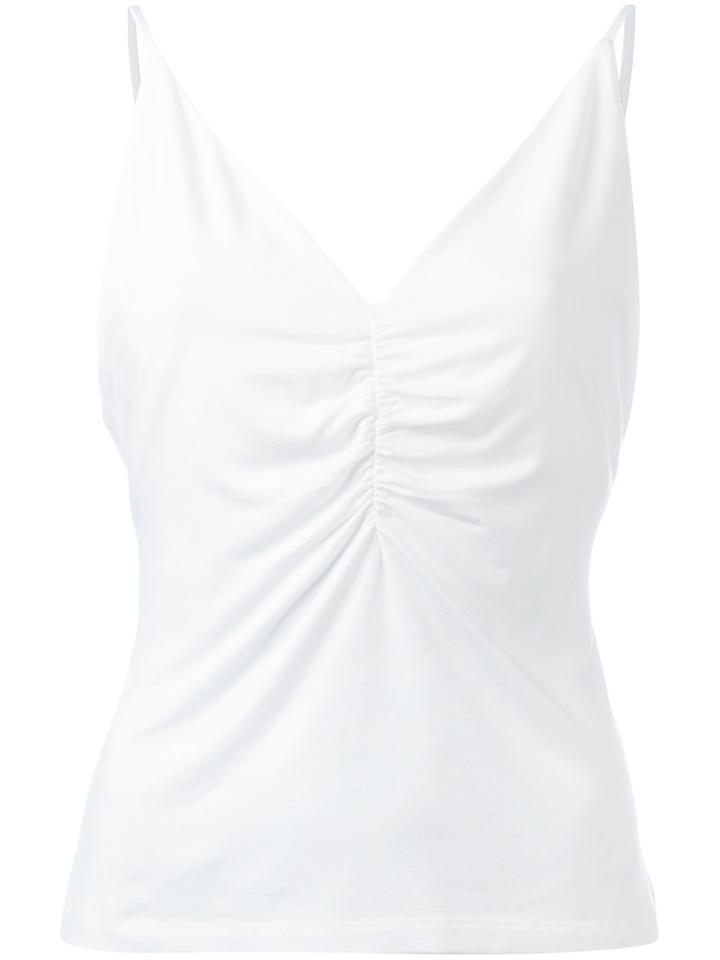 T By Alexander Wang V-neck Camisole, Women's, Size: Xs, White, Modal/spandex/elastane