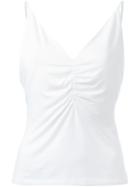 T By Alexander Wang V-neck Camisole, Women's, Size: Xs, White, Modal/spandex/elastane