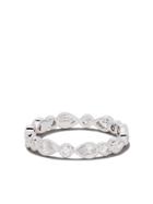 De Beers 18kt White Gold Petal Diamond Band