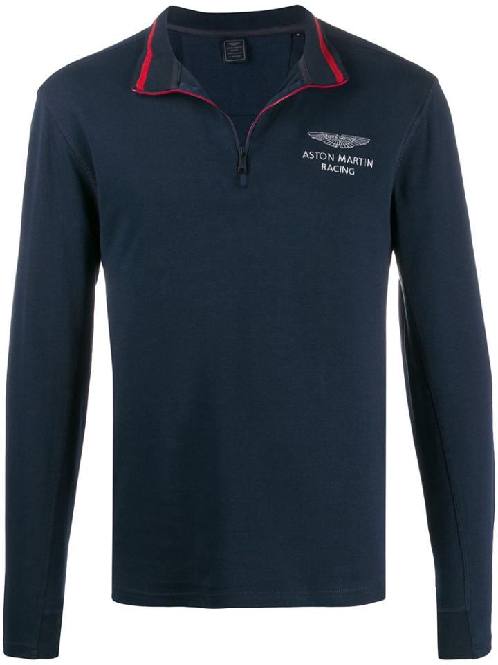 Hackett Aston Martin Racing Zip Sweatshirt - Blue
