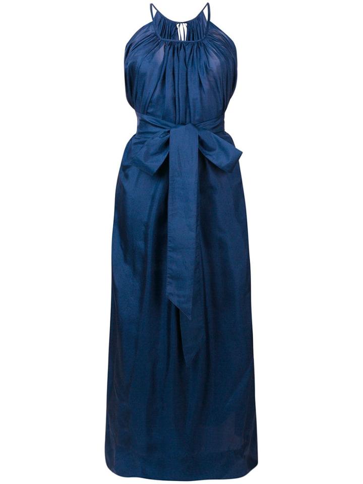 Kalita Tie Waist Maxi Dress - Blue
