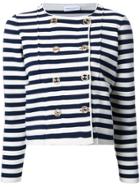Sonia Rykiel Striped Fitted Jacket - White