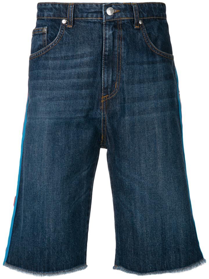 Msgm Cut Off Denim Shorts - Blue
