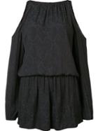 Ramy Brook Cold Shoulder Draped Dress, Women's, Size: Xs, Black, Polyester