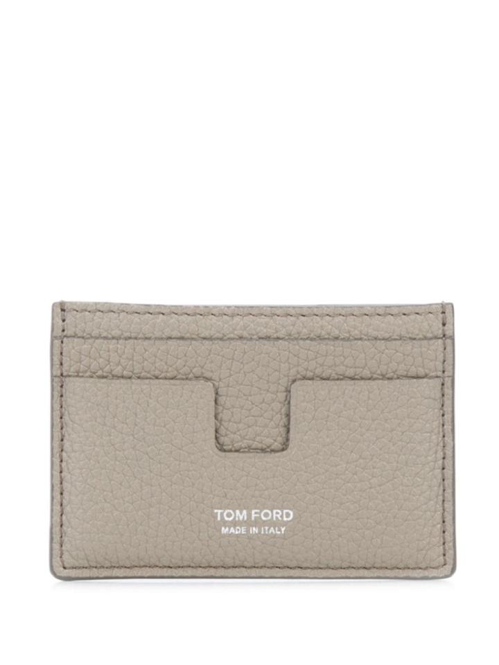 Tom Ford Logo Stamp Cardholder - Grey