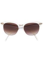 Pomellato Round Cat Eye Frame Sunglasses - White