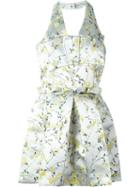 Alexander Mcqueen Floral Mini Dress, Women's, Size: 40, Grey, Polyester/silk