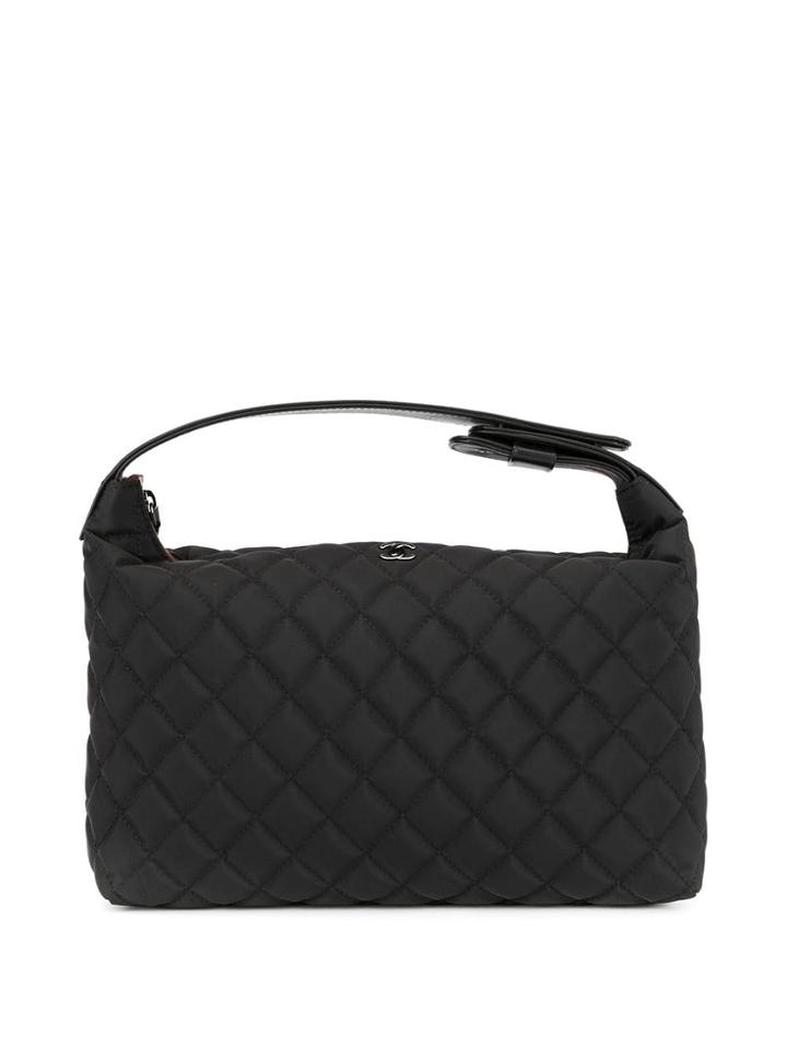 Chanel Pre-owned Matelasse Nylon Hand Bag - Black