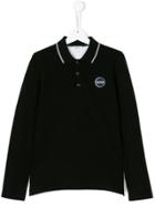 Boss Kids Logo Patch Polo Shirt - Black