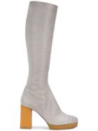 Chalayan Platform Knee High Boots - Grey