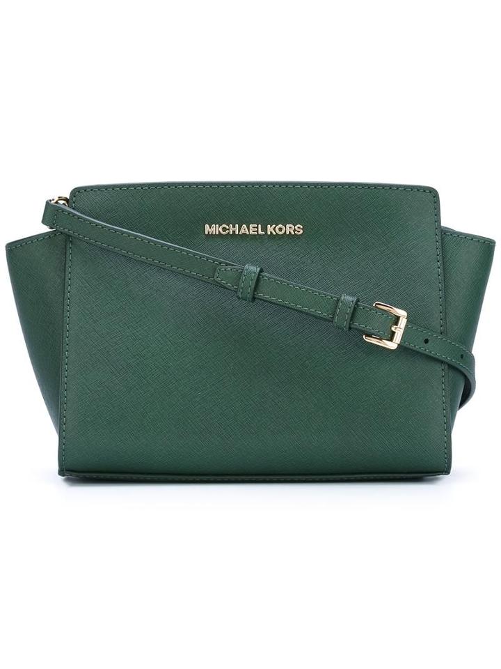 Michael Michael Kors Medium 'selma' Crossbody Bag, Women's, Green, Leather