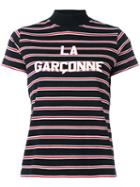 Harmony Paris - Printed Stripe T-shirt - Women - Cotton - M, Blue, Cotton