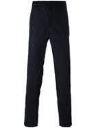 Moncler Classic Straight Leg Trousers, Men's, Size: Large, Black, Wool/polyamide
