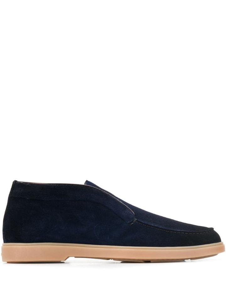 Santoni Slip-on Suede Shoes - Blue