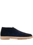 Santoni Slip-on Suede Shoes - Blue