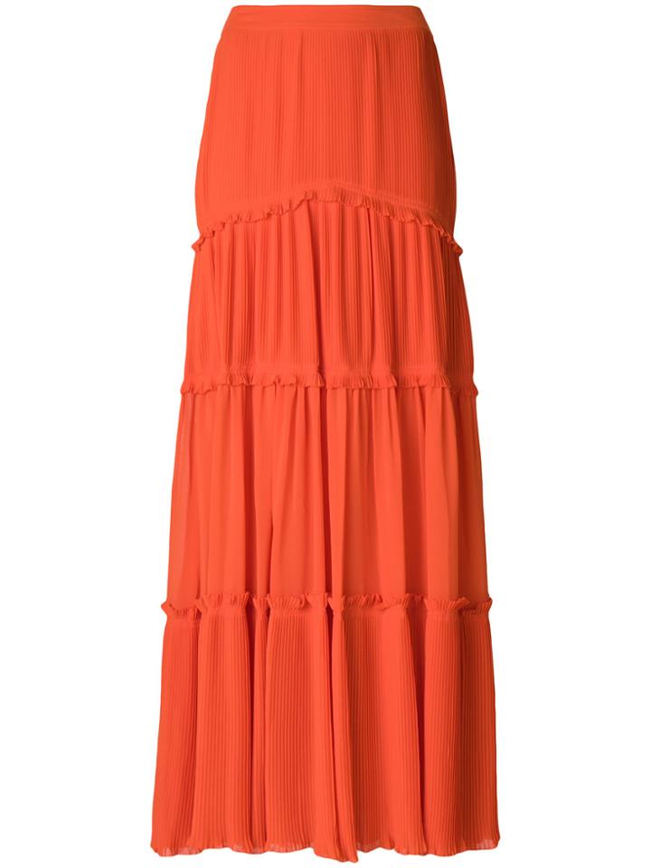 Tory Burch Tiered Skirt - Yellow & Orange