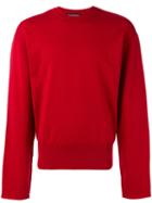 Balenciaga Ribbed Detail Jumper, Men's, Size: Xs, Red, Cotton/nylon