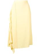 No21 Flared Midi Skirt - Yellow & Orange