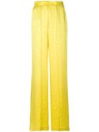 Etro Jacquard Wide-leg Trousers - Yellow & Orange
