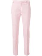 Styland Cropped Fitted Trousers - Pink & Purple