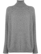 Belstaff Turtleneck Long Sweater - Grey