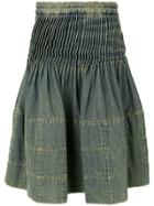 Chanel Vintage 2000 Flared Denim Skirt - Blue