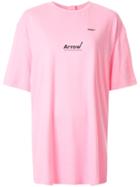 Ader Error Arrow Print Oversized T-shirt - Pink