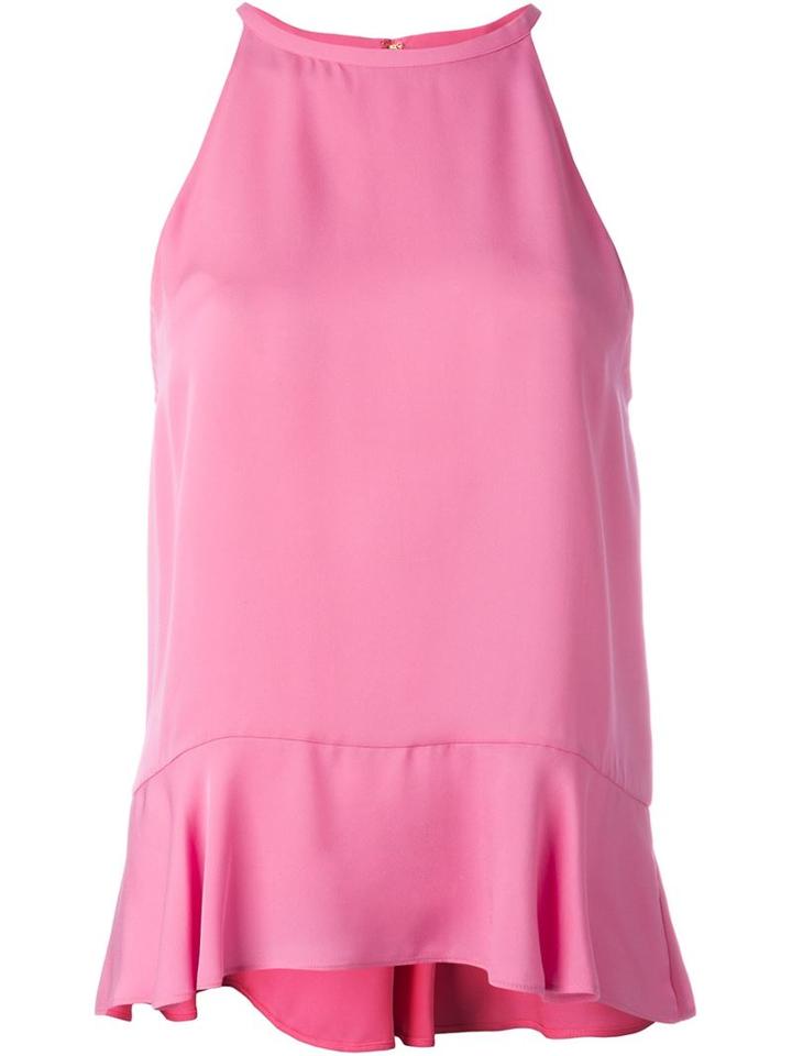 Diane Von Furstenberg Halterneck Peplum Tank Top