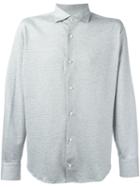 Eleventy Patterned Longsleeved Shirt, Men's, Size: 42, Grey, Cotton