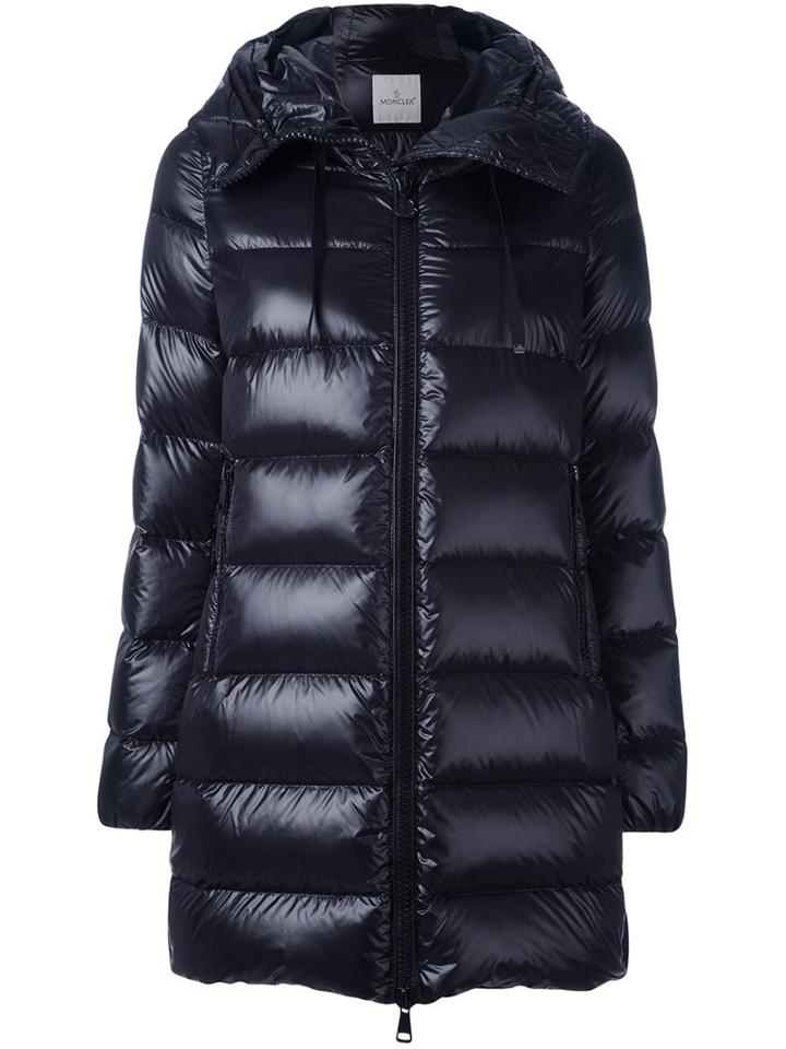 Moncler 'suyen' Padded Coat, Women's, Size: 4, Black, Feather Down/polyamide