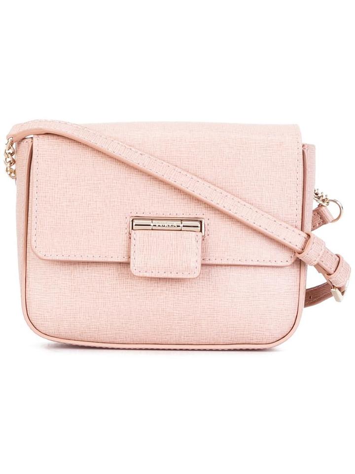 Furla Flap Closure Crossbody Bag, Women's, Nude/neutrals, Leather