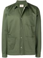 Folk Buttoned Shirt Jacket - Green