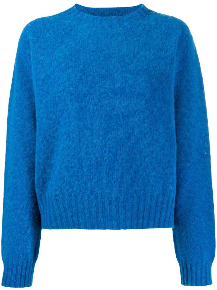 Ymc Oversized Jets Crew Jumper - Blue