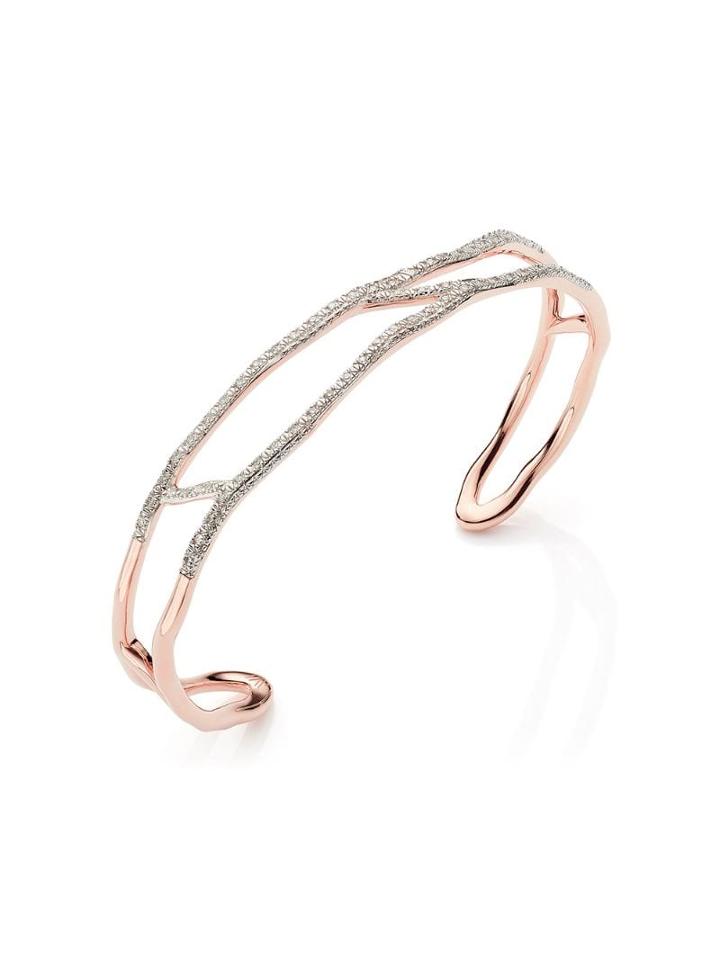 Monica Vinader Riva Waterfall Diamond Cuff - Gold