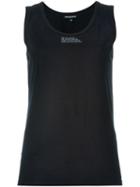 Ann Demeulemeester Blanche Poem Print Detail Tank Top, Women's, Size: 38, Black, Cotton