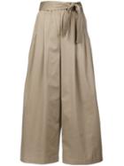 Tome Wide-leg Trousers, Women's, Size: Medium, Beige, Cotton