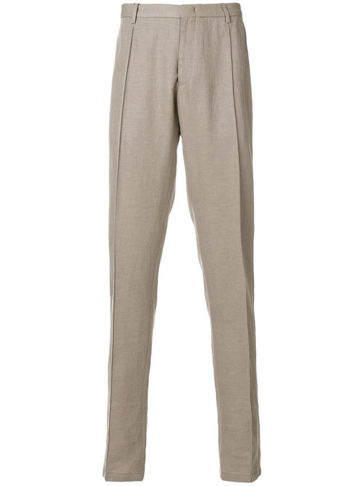 Emporio Armani Regular Fit Trousers - Neutrals